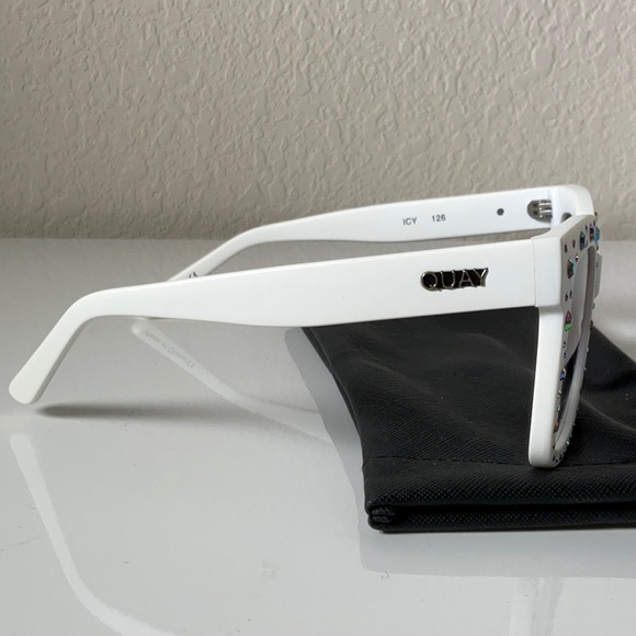 Quay Australia White Icy Studded Sunglasses - Picture 4 of 6